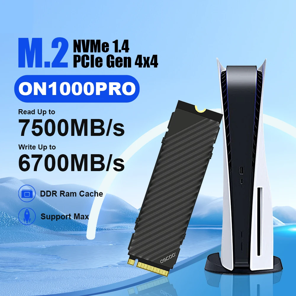 Твердотельный накопитель OSCOO M2 SSD NVME SSD 1 ТБ, флэш-накопитель NVME SSD 4 ТБ ssd M.2 2280 PCIe4.0 X4 DRAM кэш для ps5 жесткого диска, Внутренний твердотельный накопитель
Твердотельный накопитель OSCOO M2 SSD NVME SSD 1 ТБ, флэш-накопитель NVME SSD 4 ТБ ssd M.2 2280 PCIe4.0 X4 DRAM кэш для ps5 жесткого диска, Внутренний твердотельный накопитель