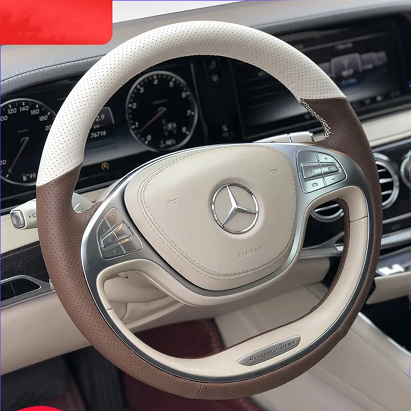 DIY Hand-Stitch Suede Leather Car Steering Wheel Cover for Mercedes-Benz S400L S350L GLS450 R320 R350 Interior Auto Accessories
DIY Hand-Stitch Suede Leather Car Steering Wheel Cover for Mercedes-Benz S400L S350L GLS450 R320 R350 Interior Auto Accessories