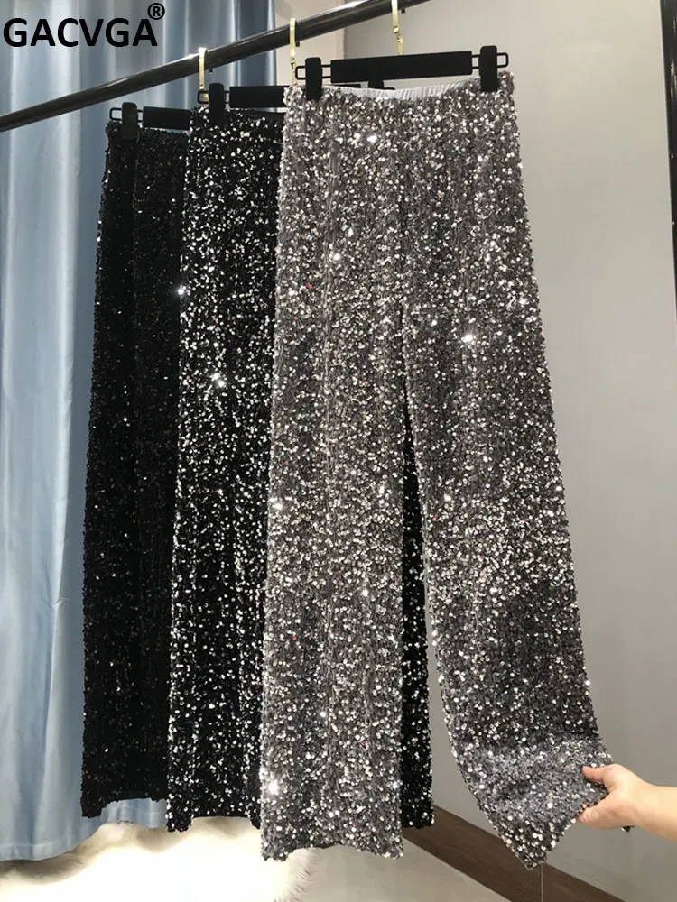 GACVGA 2022 Autumn Winter Thick Velvet Sequins Sexy y2k Wide Leg Pants Streetwear Bottom Casual Club Party Women Trousers
GACVGA 2022 Autumn Winter Thick Velvet Sequins Sexy y2k Wide Leg Pants Streetwear Bottom Casual Club Party Women Trousers