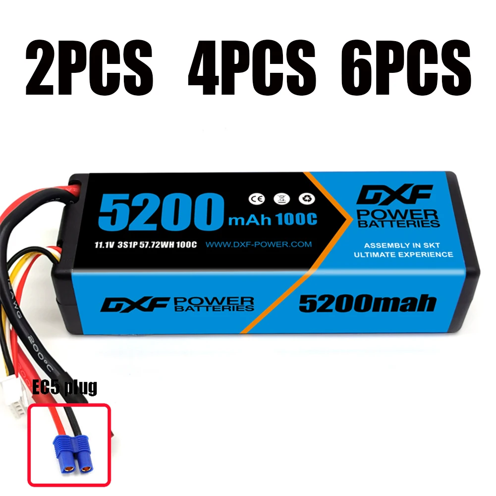 Литий-полимерный аккумулятор DXF 11,1 В 5200 c мАч 3S с разъемом EC5, аккумулятор Hardcase для радиоуправляемого автомобиля, лодки, грузовика, вертолета, самолета
Литий-полимерный аккумулятор DXF 11,1 В 5200 c мАч 3S с разъемом EC5, аккумулятор Hardcase для радиоуправляемого автомобиля, лодки, грузовика, вертолета, самолета