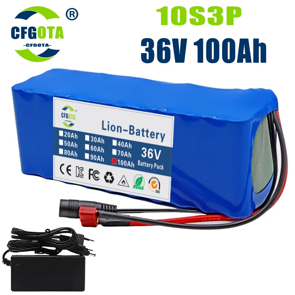 36V lithium ion battery pack, 10S3P,100Ah,dc+t connector,suitable for electric bicycles and scooters,equipped with BMS + charger
36V lithium ion battery pack, 10S3P,100Ah,dc+t connector,suitable for electric bicycles and scooters,equipped with BMS + charger