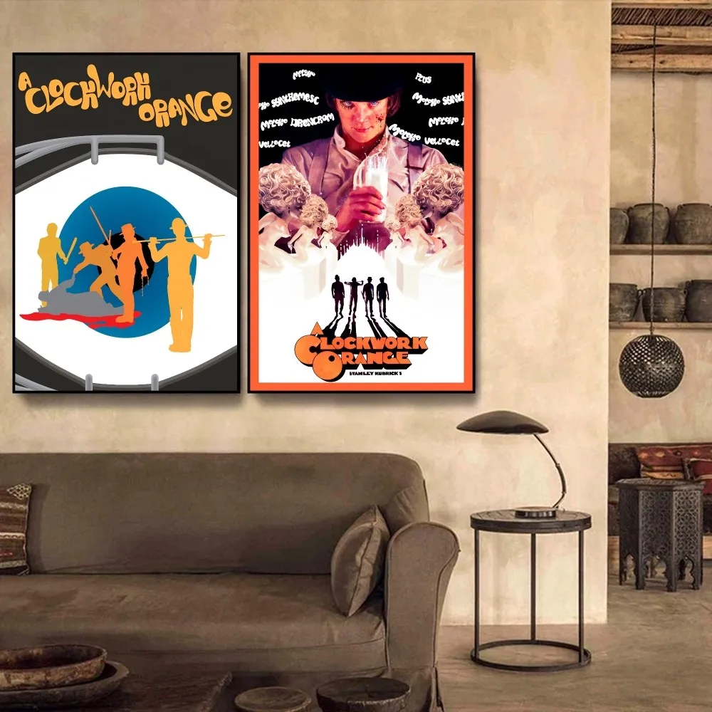Classic Movie A Clockwork Orange Poster Self-adhesive Art Retro Kraft Paper Sticker DIY Room Cafe Vintage Decorative Painting 
Classic Movie A Clockwork Orange Poster Self-adhesive Art Retro Kraft Paper Sticker DIY Room Cafe Vintage Decorative Painting