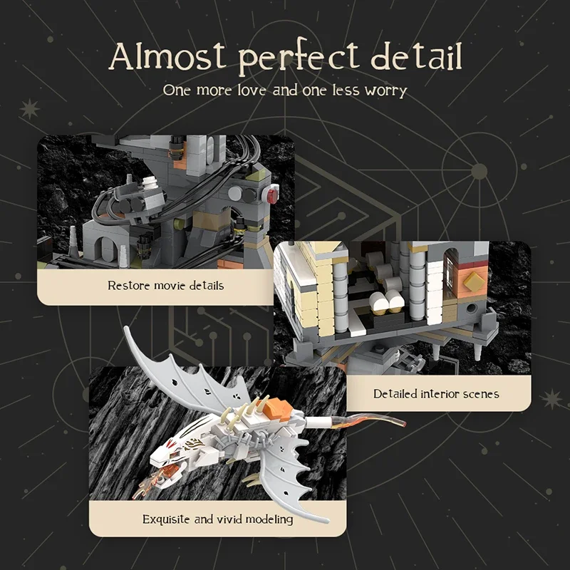 1056PCS MOC Gringotts Wizarding Bank Mini Building Blocks JD026 Magic World Dragon Model Brick Puzzle Toys Gift for Adults KidS 1056PCS MOC Gringotts Wizarding Bank Mini Building Blocks JD026 Magic World Dragon Model Brick Puzzle Toys Gift for Adults KidS