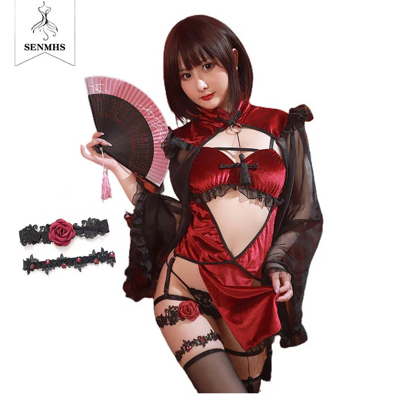 SENMHS Retro Witch Sexy Hollow Silk Temptation Erotic Lingerie Set Punk Gothic Tight Bandage Performance Cosplay Costume
SENMHS Retro Witch Sexy Hollow Silk Temptation Erotic Lingerie Set Punk Gothic Tight Bandage Performance Cosplay Costume