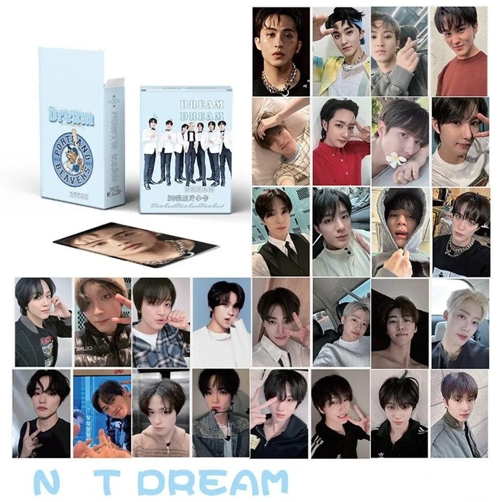 

Dream Boxed Card 50pcs/Set Kpop Idols DoYoung Chaechan Mark Korean Style Laser Photocards LOMO Cards 127 Fans Collection Gifts