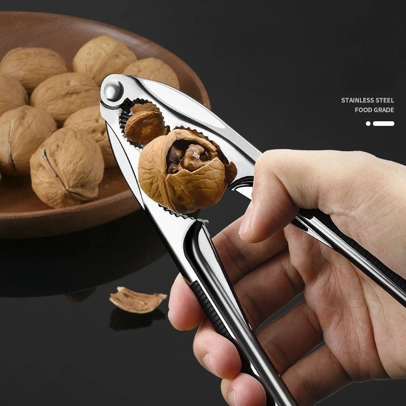 

Nut Sheller Opener, Nut Clip, Quick Walnut Cracker, Kitchen Tools, Pine Pecan, Hazelnut Plier, Stainless Steel Nutcracker