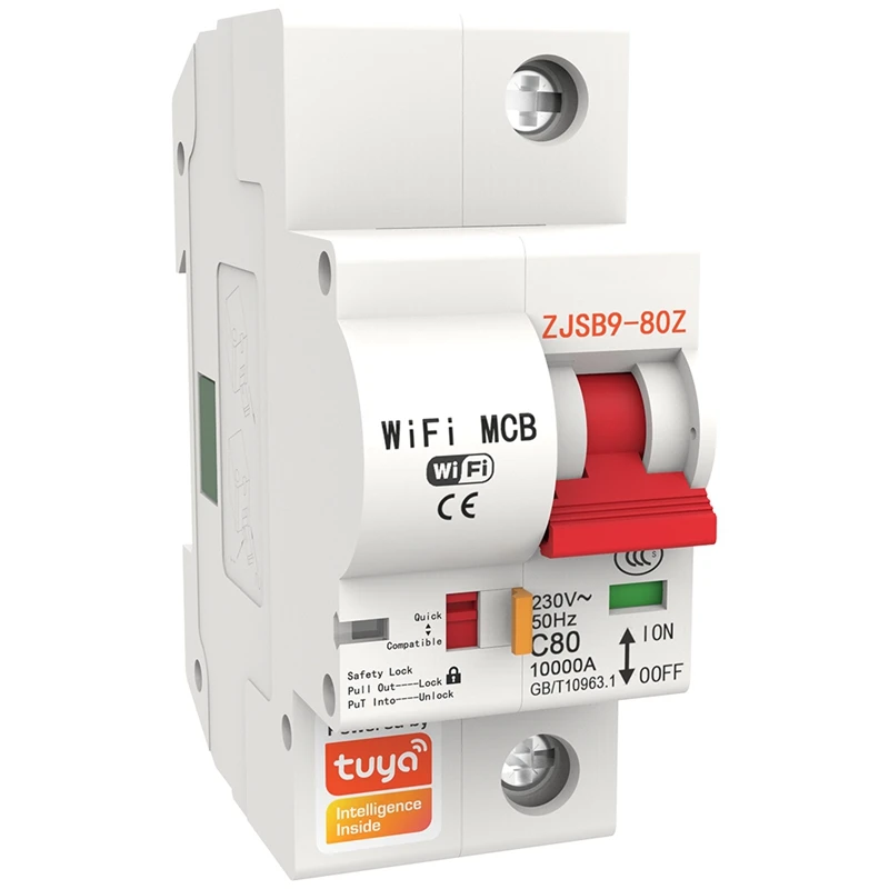 Tuya Smart Circuit Breaker 80A Wifi Smart Circuit Breaker Automatic Switch Overload Short Circuit Protection
Tuya Smart Circuit Breaker 80A Wifi Smart Circuit Breaker Automatic Switch Overload Short Circuit Protection