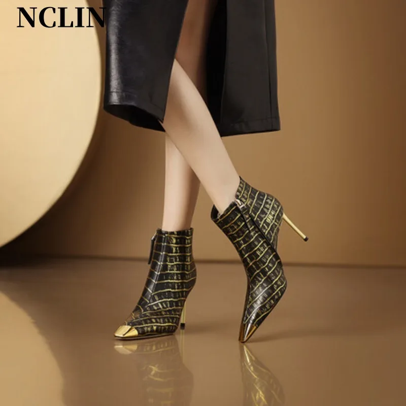 2024 Spring/Autumn Women Boots Pointed Toe Ankle Boots for Women Winter Genuine Leather High Heel Modern Boots Zapatos De Mujer
2024 Spring/Autumn Women Boots Pointed Toe Ankle Boots for Women Winter Genuine Leather High Heel Modern Boots Zapatos De Mujer
