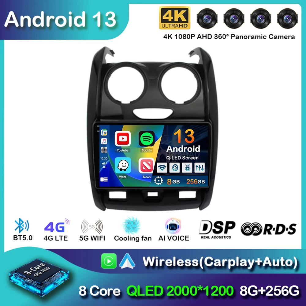 Android 13 Carplay 4G+WIFI for Renault Duster 2015 2016 2017 2018 2019 2020 DSP Car Radio Multimidia Video Player GPS Navigation
Android 13 Carplay 4G+WIFI for Renault Duster 2015 2016 2017 2018 2019 2020 DSP Car Radio Multimidia Video Player GPS Navigation