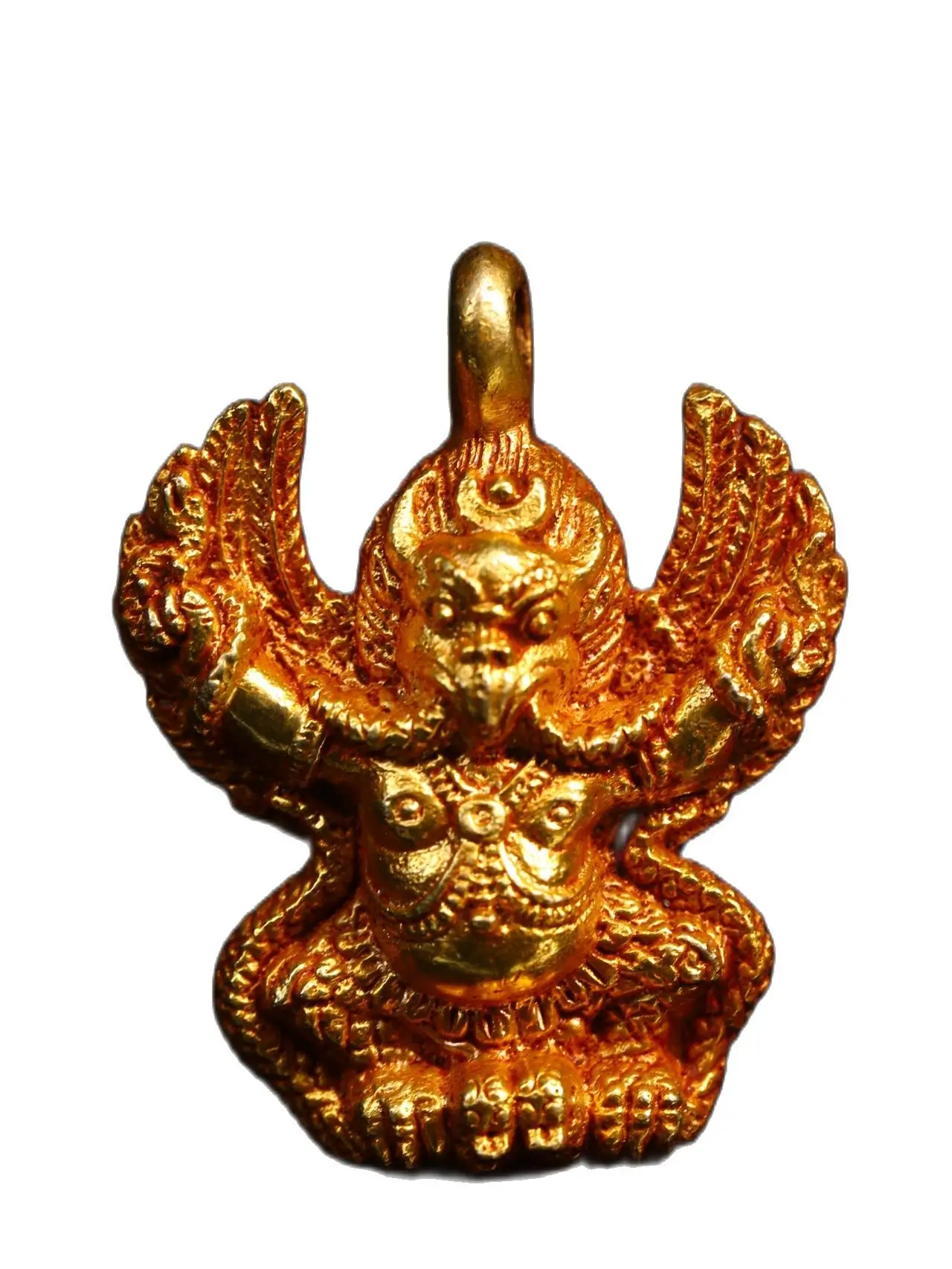 Tibetan Buddhism Handmade Old Gilt Bronze Dapeng Garuda statue Pendant,Home Decor Metal Crafts,Height 4.8cm,Width 3.6cm
Tibetan Buddhism Handmade Old Gilt Bronze Dapeng Garuda statue Pendant,Home Decor Metal Crafts,Height 4.8cm,Width 3.6cm