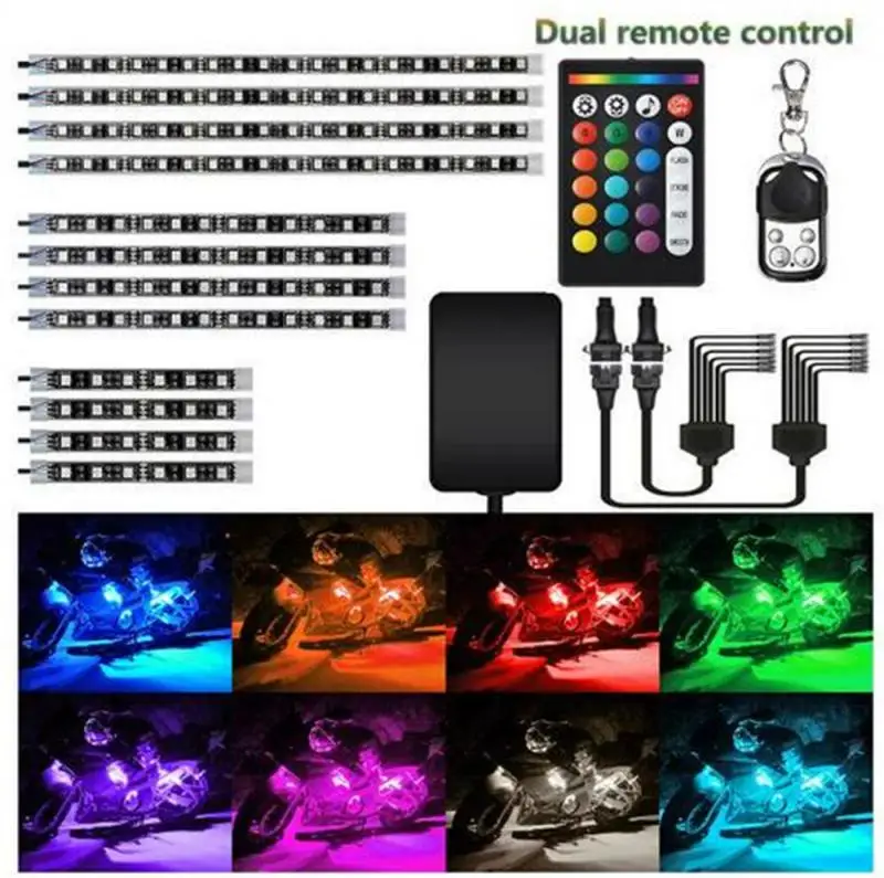 12V Motorcycle Flexible Decorative Lamp Strip Car Ambient Light Neon Remote Smart Bluetooth Kit Waterproof Motorbike Accessories 
12V Motorcycle Flexible Decorative Lamp Strip Car Ambient Light Neon Remote Smart Bluetooth Kit Waterproof Motorbike Accessories