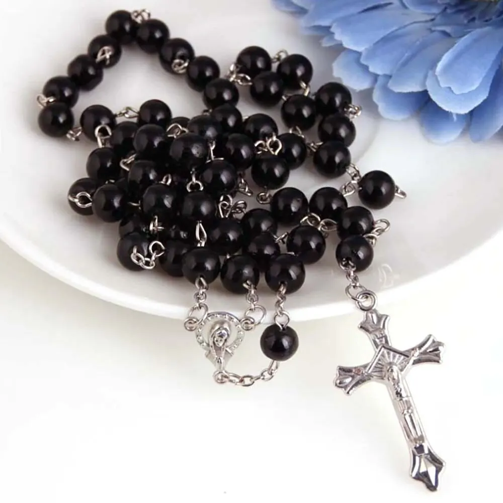 1pcs Handmade Necklace Ladies Imitation Vintage Style Pearl Rosary Beads with Cross Pendant Jewelry 8 Mallzona S70b8c790d34b4b88a32047e4ae1d2ad7k 1pcs Handmade Necklace Ladies Imitation Vintage Style Pearl Rosary Beads with Cross Pendant Jewelry Mallzona