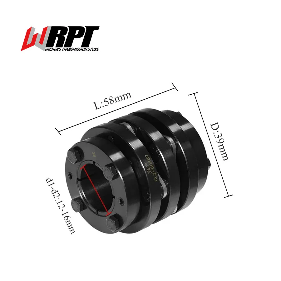 CLZ Expansion Sleeve Diaphragm Coupling 45# Steel High Torque Coupling CNC Machine Tool Spindle Coupling CLZ-39X58
CLZ Expansion Sleeve Diaphragm Coupling 45# Steel High Torque Coupling CNC Machine Tool Spindle Coupling CLZ-39X58