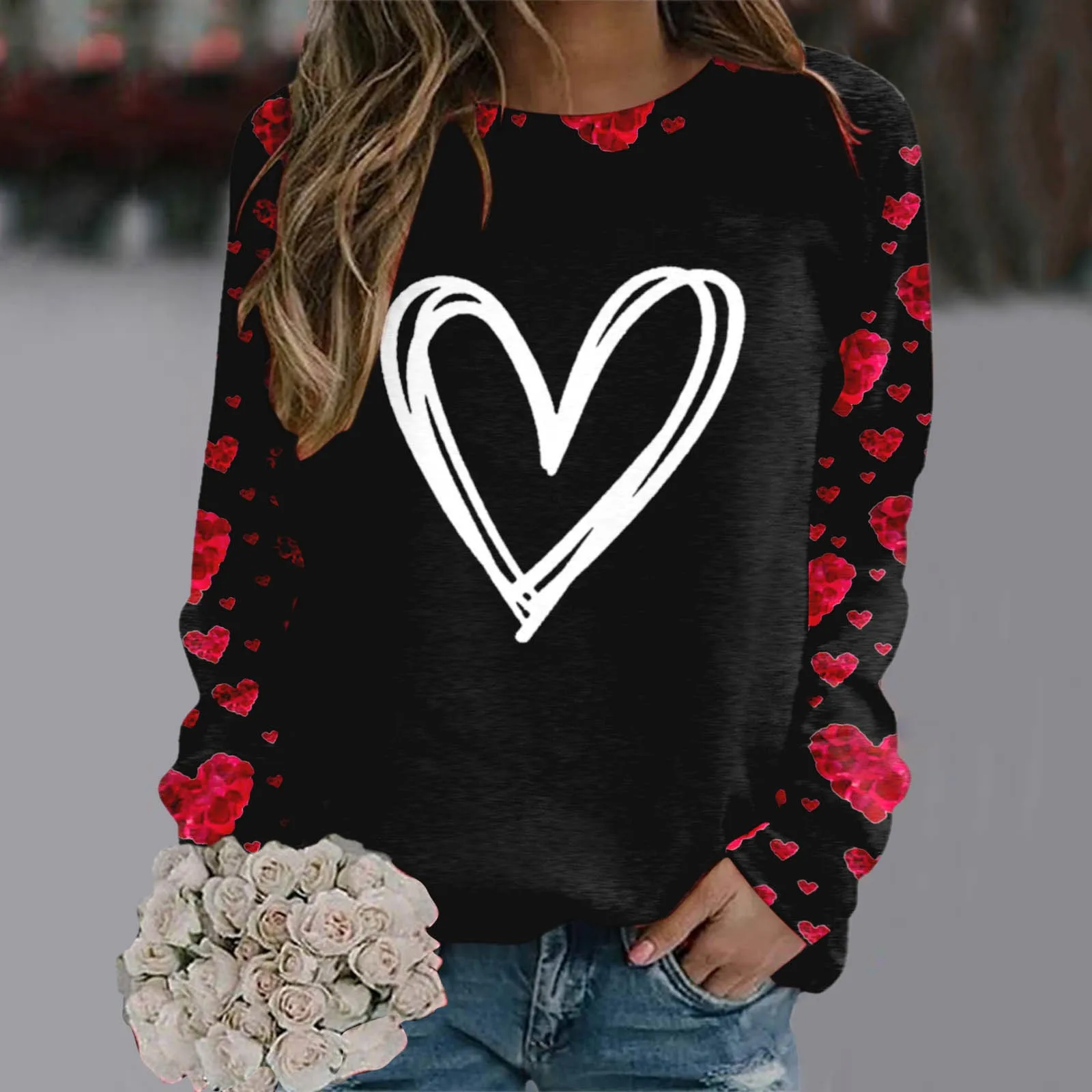 Sweatshirt Hoodies Womens Valentine Day Print O Neck Sweater Pullover Tops Couple Lover Long Sleeve Workout Shirts Loose Blouse
Sweatshirt Hoodies Womens Valentine Day Print O Neck Sweater Pullover Tops Couple Lover Long Sleeve Workout Shirts Loose Blouse