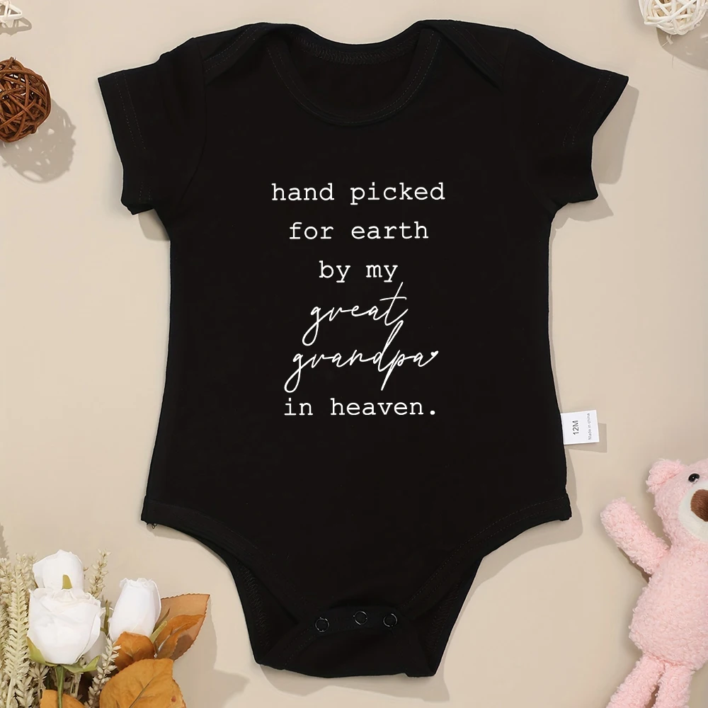 Hand Picked for Earth By My Great Grandpa in Heaven Newborn Boy Girl Clothes Cotton Black Baby Onesie Gift Aesthetic Ropa Bebe
Hand Picked for Earth By My Great Grandpa in Heaven Newborn Boy Girl Clothes Cotton Black Baby Onesie Gift Aesthetic Ropa Bebe