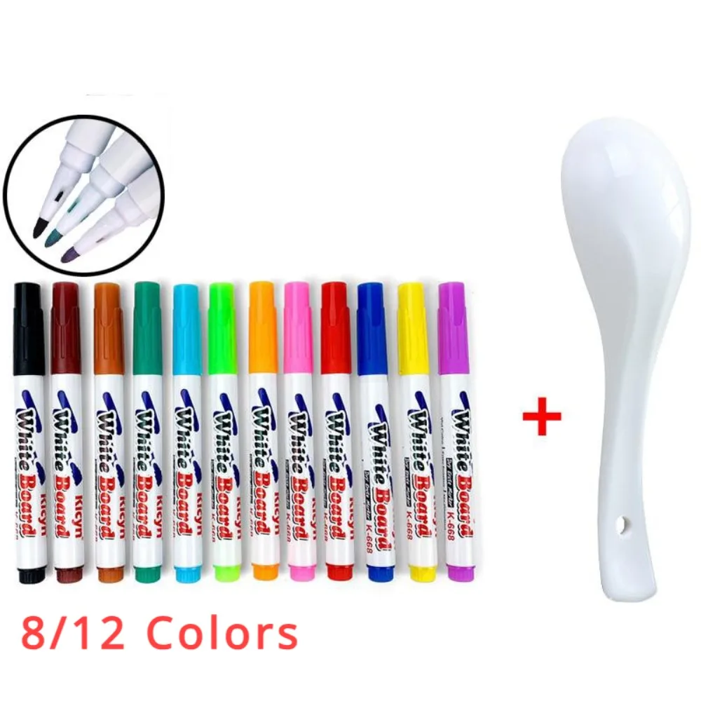 8/12 Colors Magical Water Painting Pen Set Water Floating Doodle Kids Drawing Early Art Education Pens Magic Whiteboard Markers
8/12 Colors Magical Water Painting Pen Set Water Floating Doodle Kids Drawing Early Art Education Pens Magic Whiteboard Markers