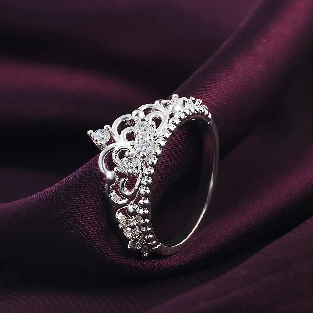 Hot fine 925 Sterling silver luxury crystal Crown Rings women size 7 8 Fashion party Holiday Gifts diamond ring wedding Jewelry
Hot fine 925 Sterling silver luxury crystal Crown Rings women size 7 8 Fashion party Holiday Gifts diamond ring wedding Jewelry