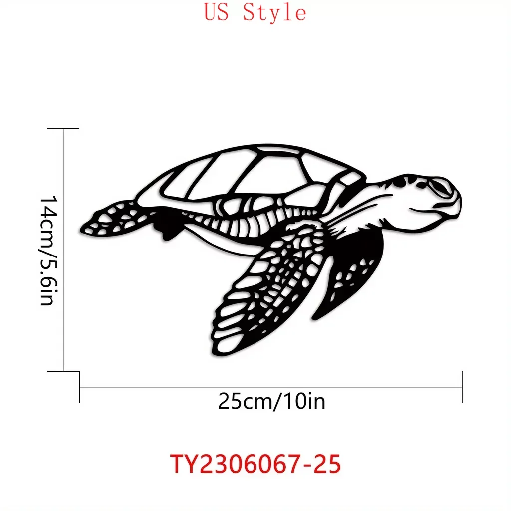 

Metal Sea Turtle Ornament Beach Theme Decor Art Decoration Wall Hanging Home Decor Window Decals Livingroom outdoor Garden Home