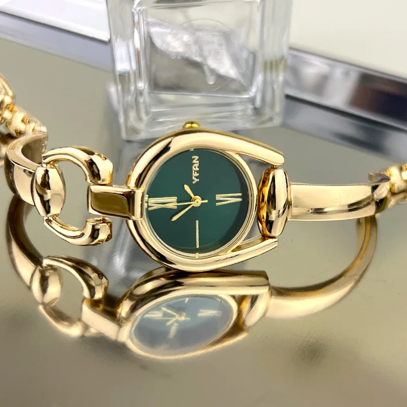 

Минималистичные нишевые Женские кварцевые наручные часы с ремешком из нержавеющей стали и маленьким циферблатом модные изысканные кварцевые часы для женщин