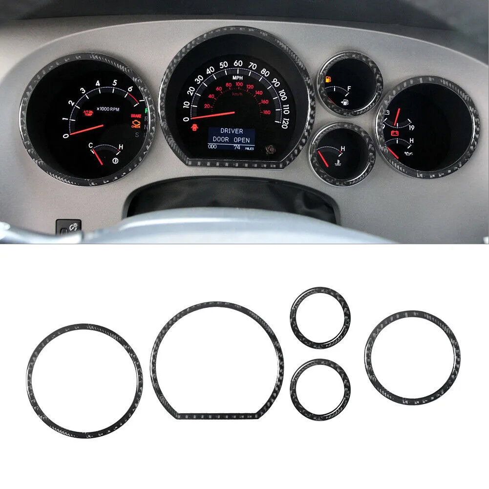 5pcs Black Carbon Fiber Car Speedometer Accent Cover Trim For Toyota-Tundra 2007-2013/ For-Sequoia 2008-2015 Interior Mouldings
5pcs Black Carbon Fiber Car Speedometer Accent Cover Trim For Toyota-Tundra 2007-2013/ For-Sequoia 2008-2015 Interior Mouldings