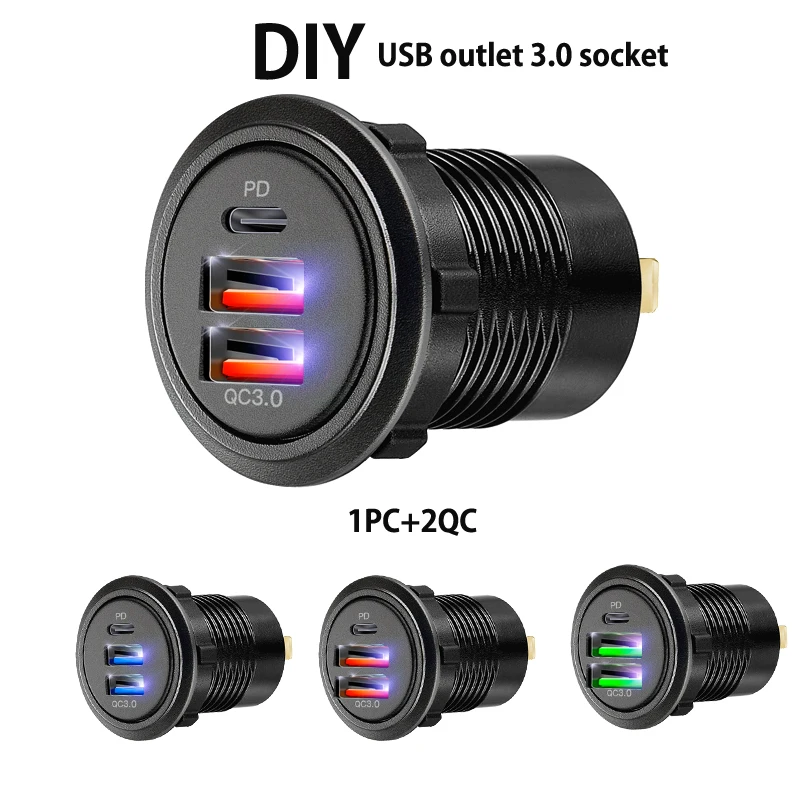 Usb socket in the car Quick Charge PD 3.0 for 12V/24V Cars Boats Motorcycle car charger socket fast charging for Audi A5 A8 Q5
Usb socket in the car Quick Charge PD 3.0 for 12V/24V Cars Boats Motorcycle car charger socket fast charging for Audi A5 A8 Q5