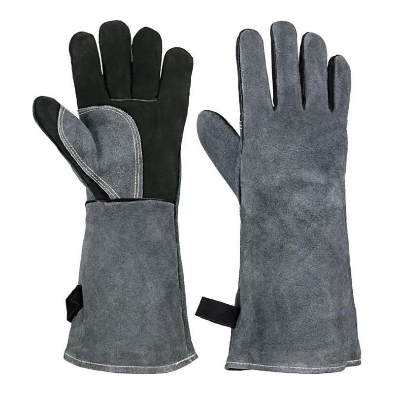 Gray Cowhide Leather BBQ Grill Gloves Heat Resistant Cooking Baking Oven Mitten Florist Gardener Electrician Hard Work Gear G2
Gray Cowhide Leather BBQ Grill Gloves Heat Resistant Cooking Baking Oven Mitten Florist Gardener Electrician Hard Work Gear G2
