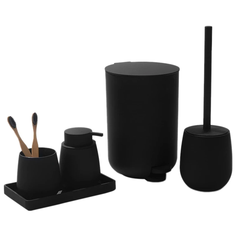 Home Bathroom Decoration Storage Wash Set Toothbrush Holder, Soap Dispenser Dressing Table(Black)
Home Bathroom Decoration Storage Wash Set Toothbrush Holder, Soap Dispenser Dressing Table(Black)