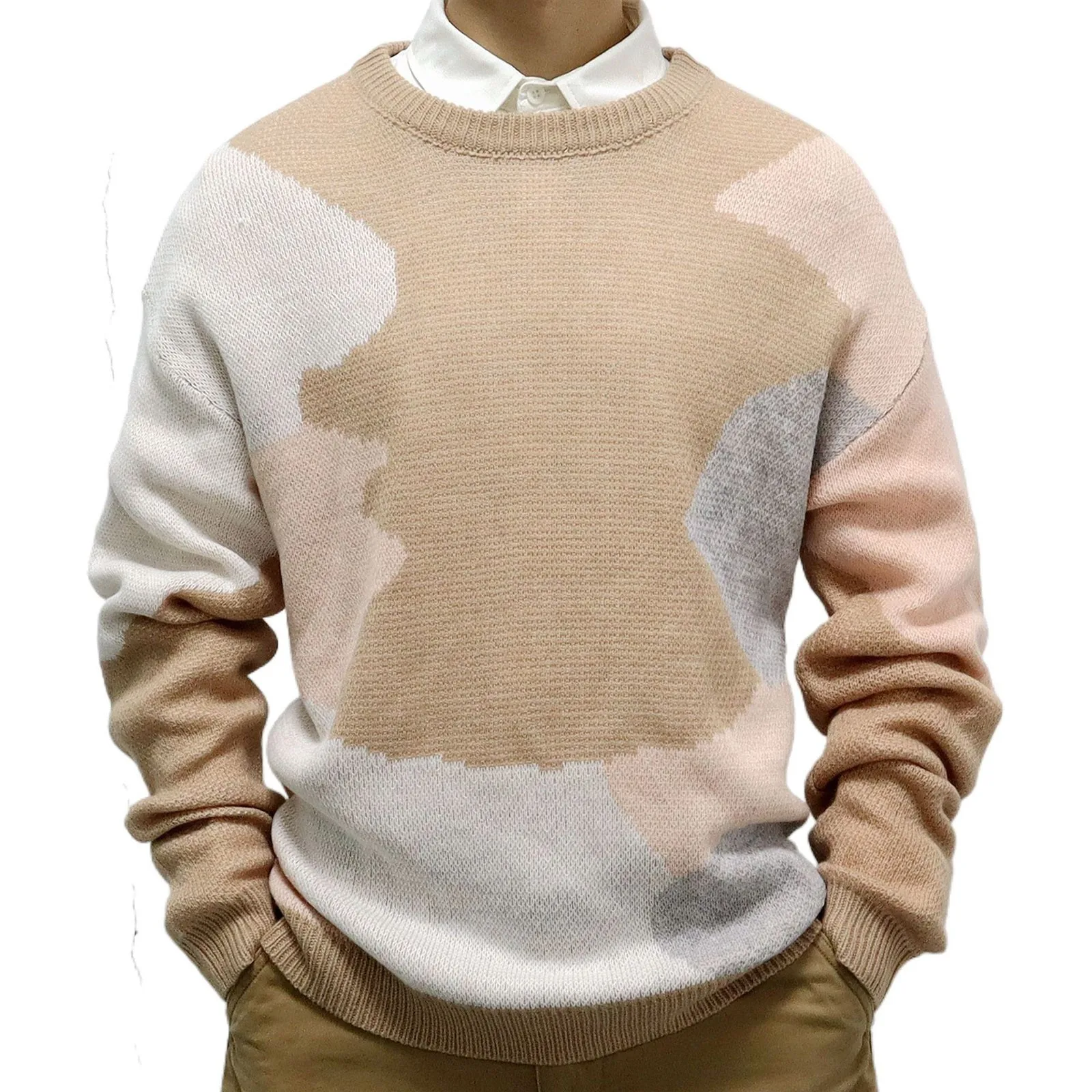 Men's Sweater High Quality Winter Knitted business casual contrast Pullover Loose and Warm Street Autumn Sweater tops 2023 New
Men's Sweater High Quality Winter Knitted business casual contrast Pullover Loose and Warm Street Autumn Sweater tops 2023 New