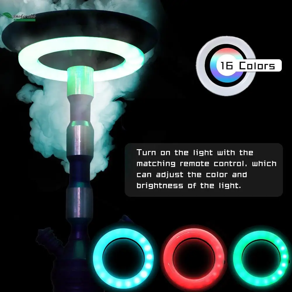 Colorful USB LED Hookah Lights Show Shisha Ring Lamp Magnet Adsorption With Remote Control Hookah Cachimba Accessories sets gift
Colorful USB LED Hookah Lights Show Shisha Ring Lamp Magnet Adsorption With Remote Control Hookah Cachimba Accessories sets gift