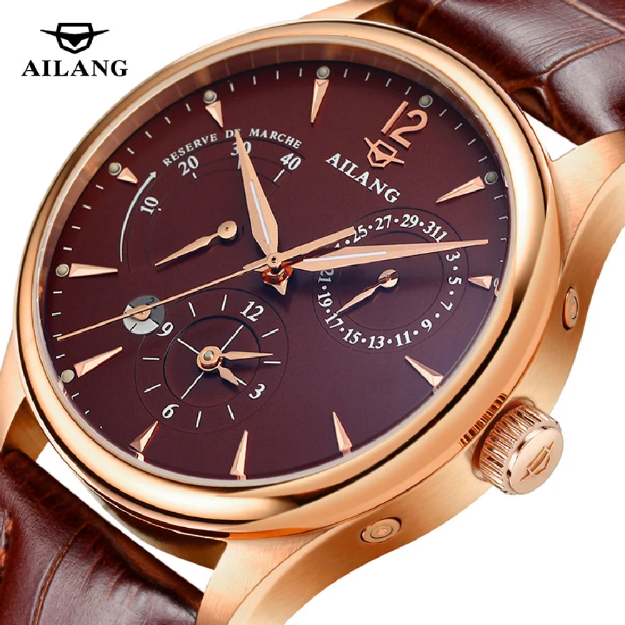 AILANG 2023 Business New Men's Watches Multifunctional Automatic Leather Waterproof Luminous Mechanical Watch For Men 5809G
AILANG 2023 Business New Men's Watches Multifunctional Automatic Leather Waterproof Luminous Mechanical Watch For Men 5809G