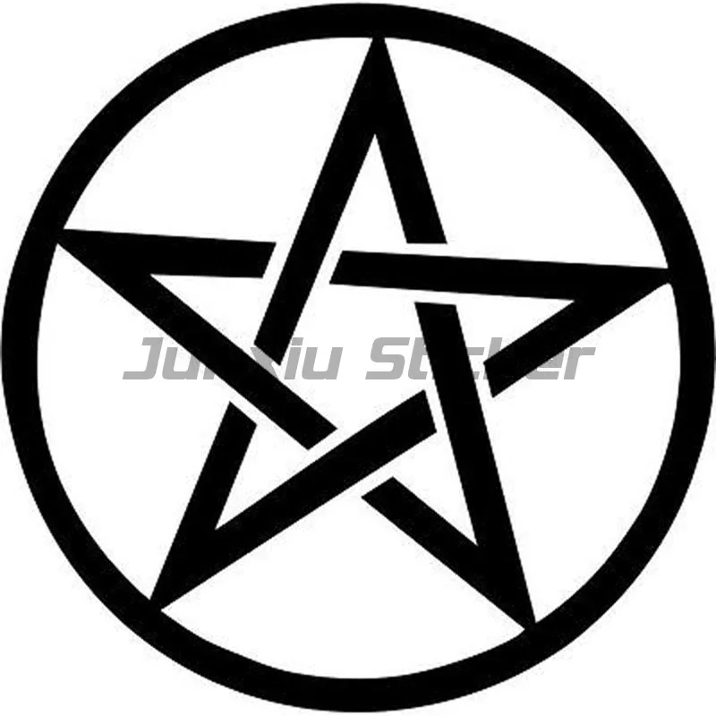 

Pentagram Star Symbolic Fashion Vinyl Decal Motorcycle Car Sticker Black/Silver