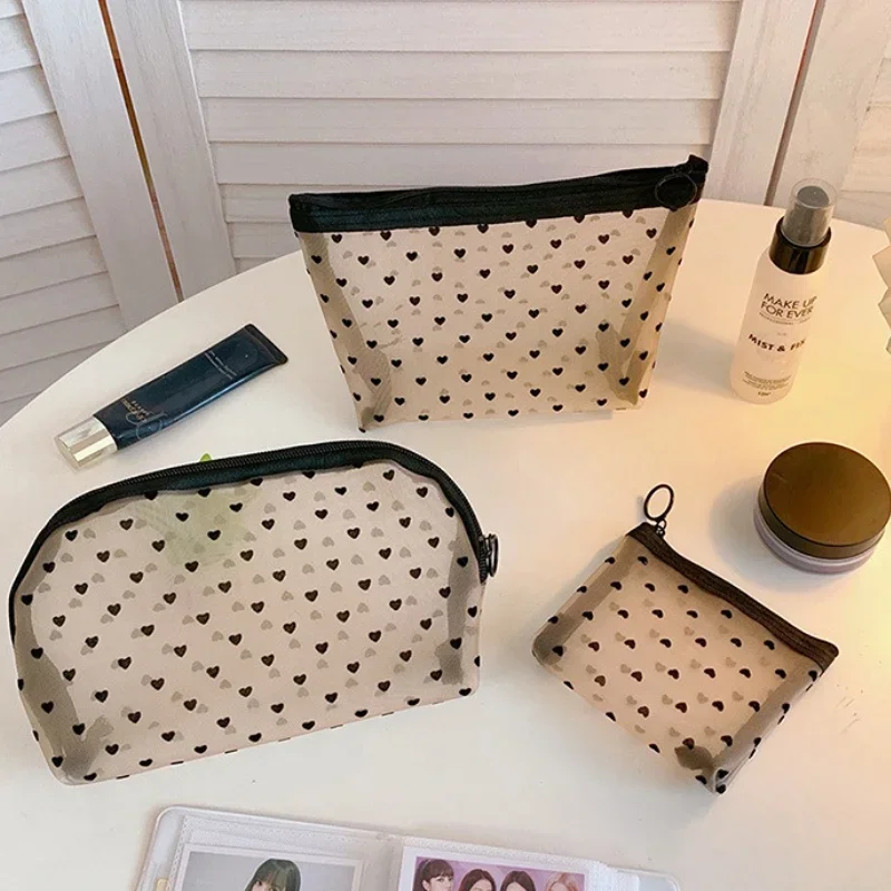 New Heart Women Men Necessary Cosmetic Bag Transparent Travel Organizer Fashion Small Large Mesh Toiletry Bags Makeup Pouch
New Heart Women Men Necessary Cosmetic Bag Transparent Travel Organizer Fashion Small Large Mesh Toiletry Bags Makeup Pouch