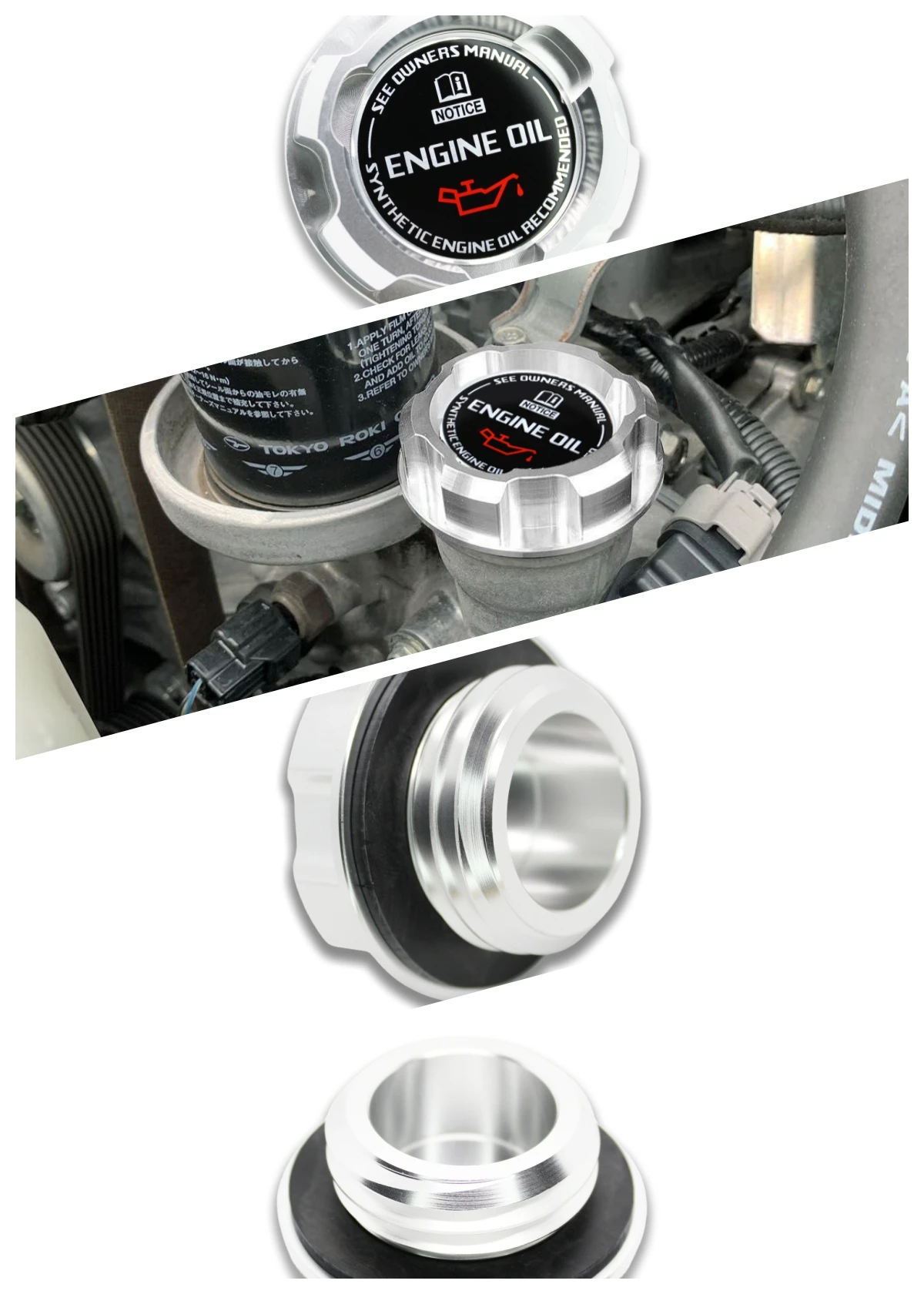 Generic Silver Aluminum SUBARU IMPREZA WRX FORESTER BAJA LEGACY RS GT