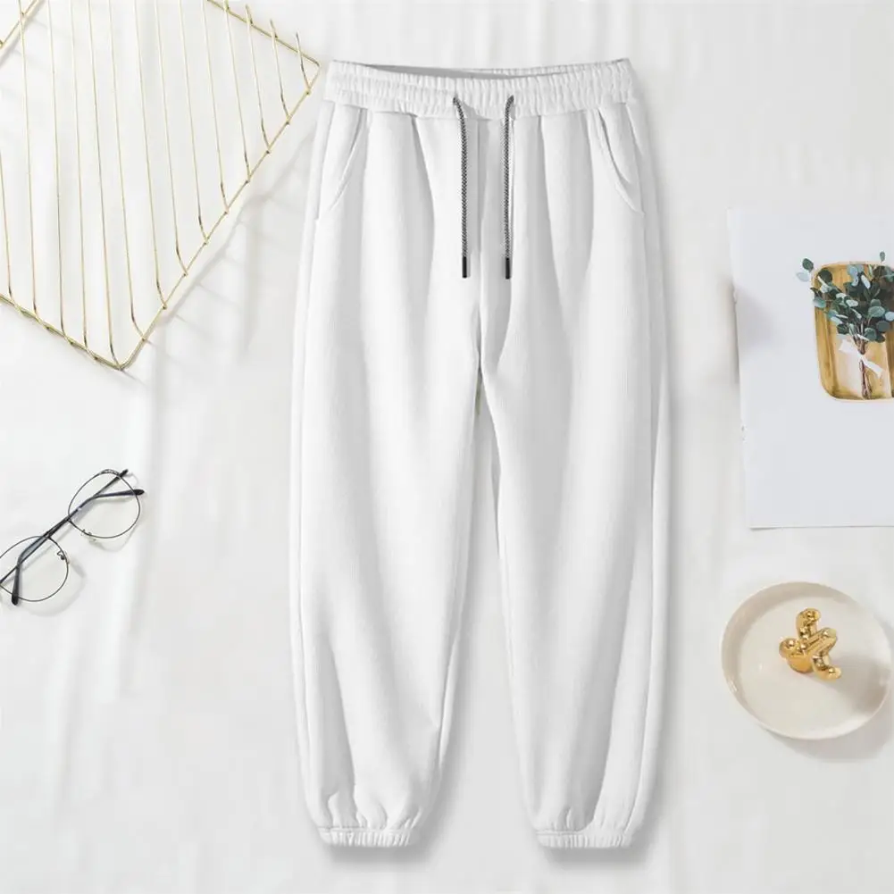 Men Casual Trousers Cozy Plush Men's Winter Pants with Elastic Waist Drawstring Soft Warm Sweatpants with Ankle-banded for Fall
Men Casual Trousers Cozy Plush Men's Winter Pants with Elastic Waist Drawstring Soft Warm Sweatpants with Ankle-banded for Fall