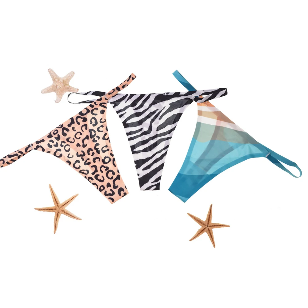 T-back Thongs Women Sexy Bikini Briefs Leopard G-string Ice Silk Seamless Panties Female Low Rise Printing Striped Underpants
T-back Thongs Women Sexy Bikini Briefs Leopard G-string Ice Silk Seamless Panties Female Low Rise Printing Striped Underpants
