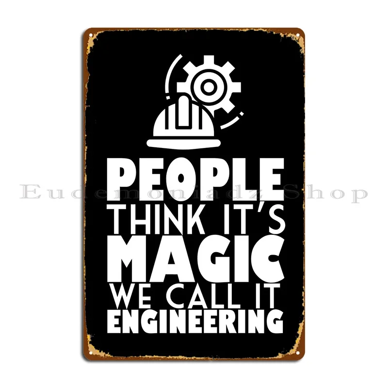 

Инженер его волшебный металлический плакат табличка настенная пещера гостиная Настенный декор персонализированный фотоплакат