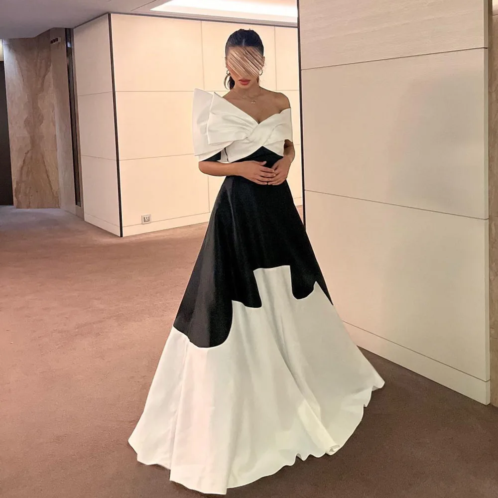 Qcenkern Gorgeous Off the Shoulder Evening Dress Simple Slim Satin Backless Half Sleeve Floor-Length A-LINE Prom Dress for Women
Qcenkern Gorgeous Off the Shoulder Evening Dress Simple Slim Satin Backless Half Sleeve Floor-Length A-LINE Prom Dress for Women