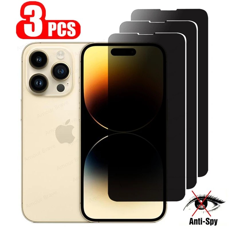 

3Pcs Anti-Spy Tempered Glass for IPhone 14 11 12 13 Pro XS Max XR SE Privacy Screen Protectors for Iphone 7 8 14 6S Plus Film