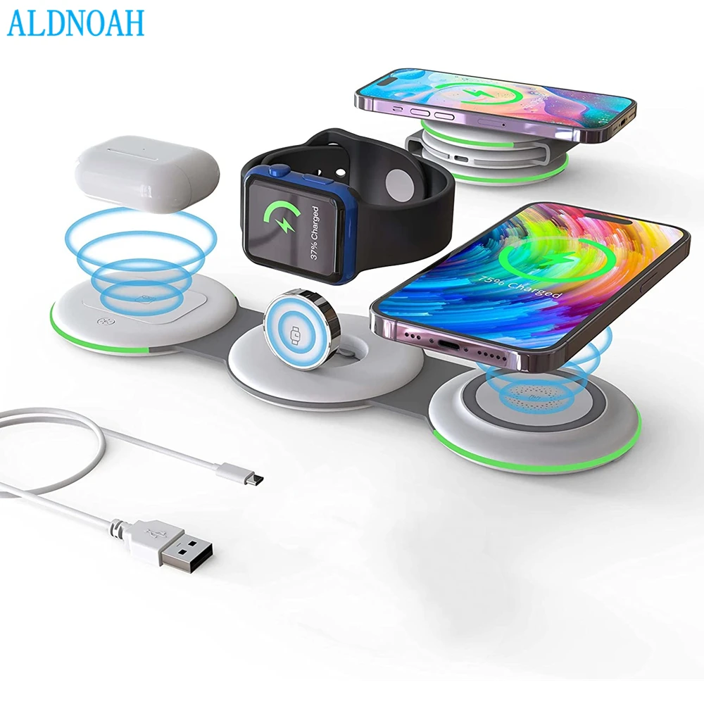 15W 3 in 1 Magnetic Wireless Charger Pad for iPhone 14 13 12 Pro Max Apple Watch 8 7 AirPods Chargers Fast Charging Dock Station
15W 3 in 1 Magnetic Wireless Charger Pad for iPhone 14 13 12 Pro Max Apple Watch 8 7 AirPods Chargers Fast Charging Dock Station