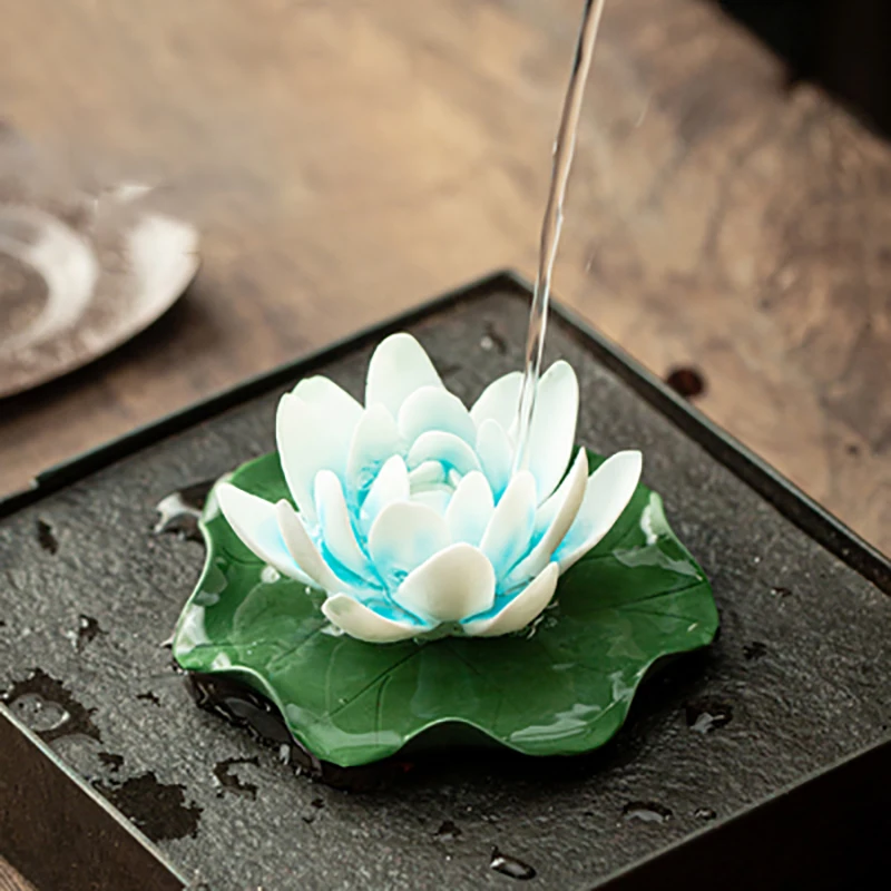 Ceramics Color Changing Tea Pet Lotus Flower Incense Burner Stick Holder for Aromatherapy Cha Dao Tearoom yoga Accessories
Ceramics Color Changing Tea Pet Lotus Flower Incense Burner Stick Holder for Aromatherapy Cha Dao Tearoom yoga Accessories