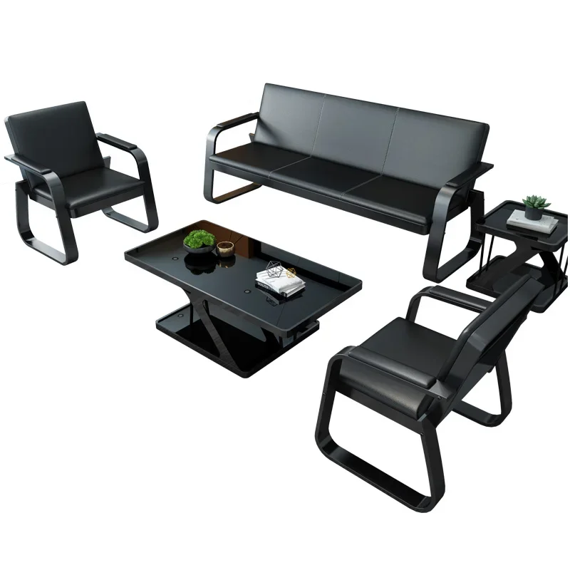 Business office sofa: simple modern iron art three person sofa; reception office sofa; tea table table combination
Business office sofa: simple modern iron art three person sofa; reception office sofa; tea table table combination