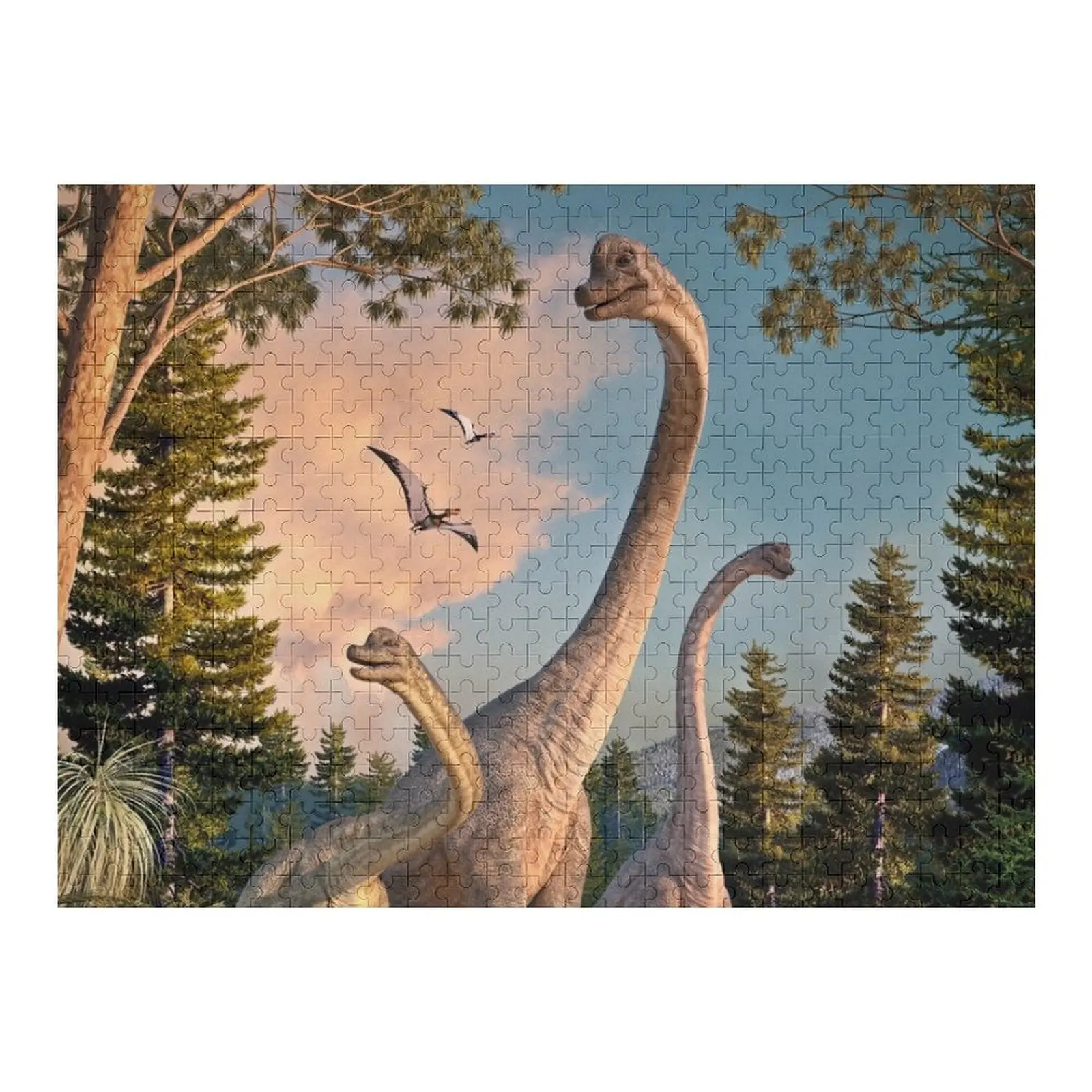 

Brachiosaurus Walk Jigsaw Puzzle Custom Photo Personalized Gift Married Adult Wooden Puzze Puzzle