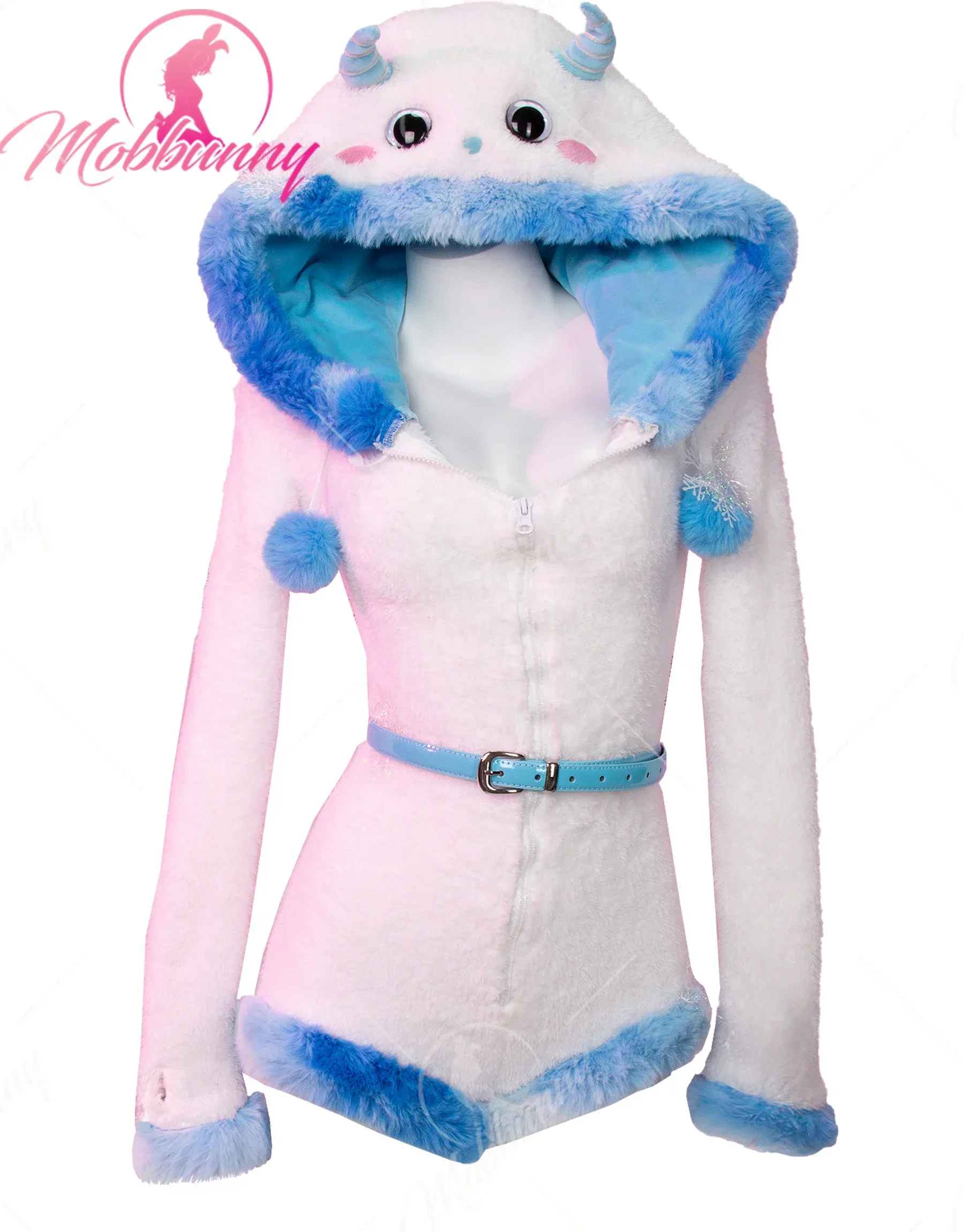 Mobbunny Women Christmas Monster Fluffy Bodycon Romper Sexy Lingerie White Blue Furry Hooded Bodysuit Homewear with Belt Socks
Mobbunny Women Christmas Monster Fluffy Bodycon Romper Sexy Lingerie White Blue Furry Hooded Bodysuit Homewear with Belt Socks