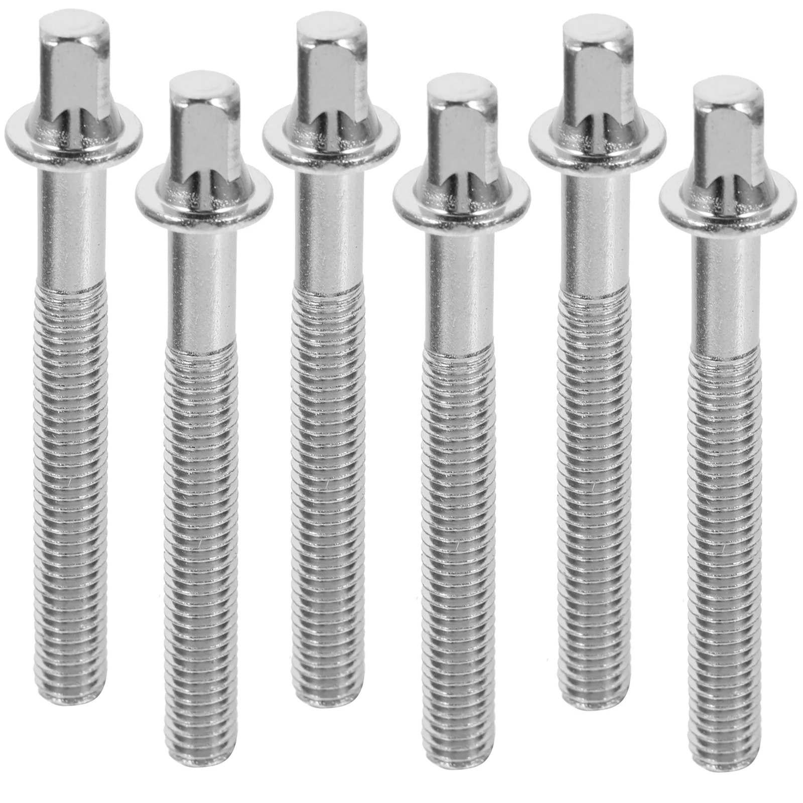 

6 Pcs Square Head Screw Snare Drum Iron Plating Musical Instrument Drum Tension Rod Screws Bolt Mounting Screws Tension Rods Key