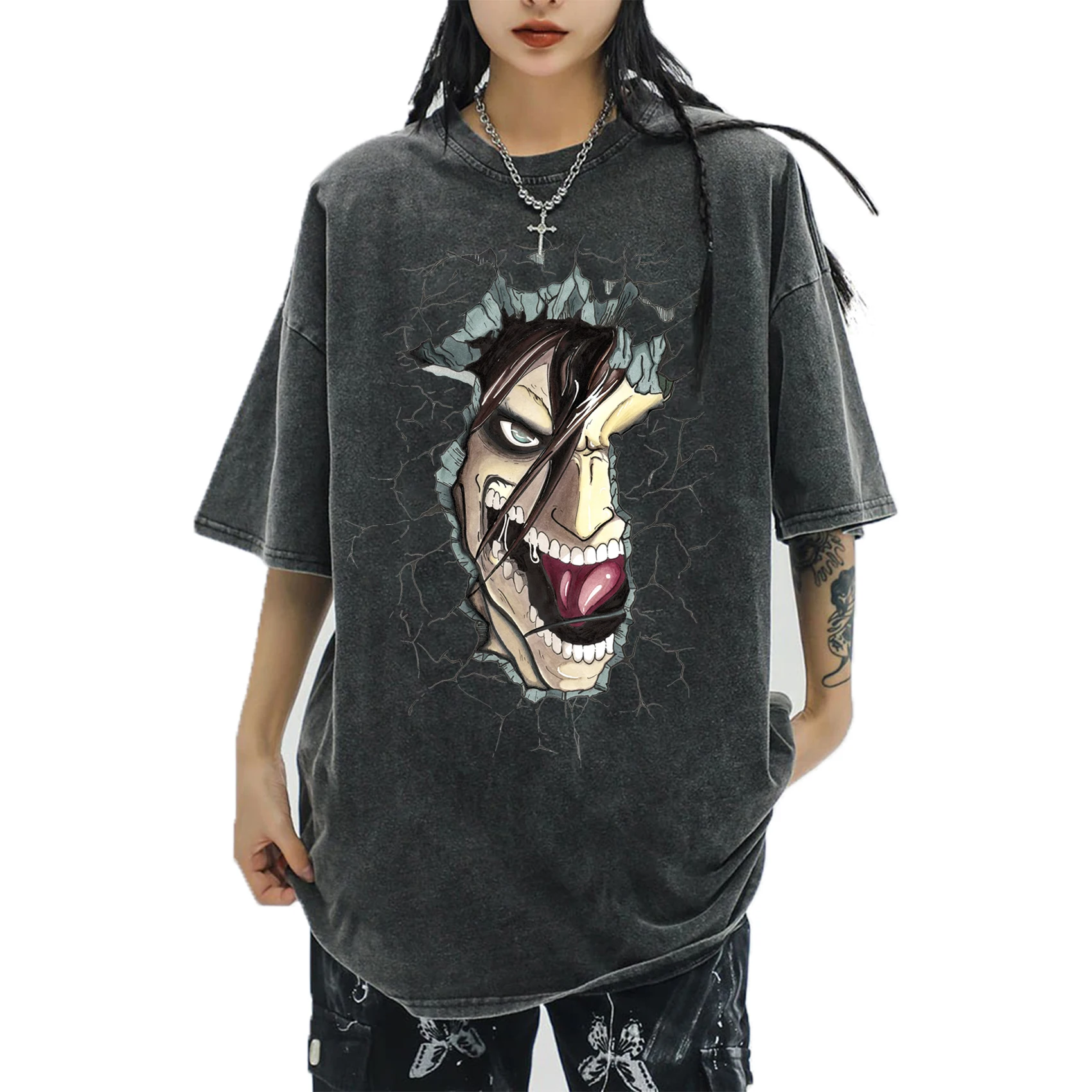 Anime Attack On Titan Washed Shirts Anime Lover Gift Unisex Washed Shirt Harajuku O-Neck Cotton Vintage T-Shirts Unisex
Anime Attack On Titan Washed Shirts Anime Lover Gift Unisex Washed Shirt Harajuku O-Neck Cotton Vintage T-Shirts Unisex