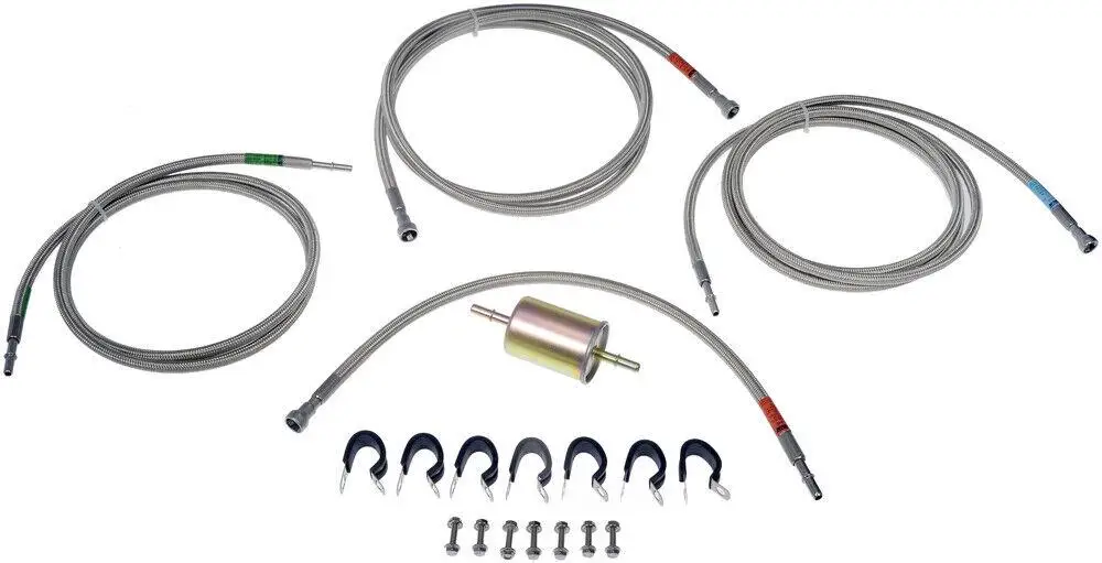 AP02 Stainless Steel Braided Fuel Lines Kit 819-840 Quick Fix Fit for 1999-2003 Chevy GMC Sierra 1500 2500
AP02 Stainless Steel Braided Fuel Lines Kit 819-840 Quick Fix Fit for 1999-2003 Chevy GMC Sierra 1500 2500