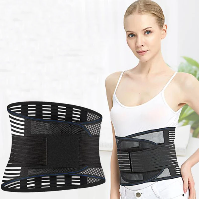 

Breathable Waistband Adjustable Waist Trainer Belt Men Women Lower Back Brace Spine Support Waist Belt Orthopedic Lumbar Corset