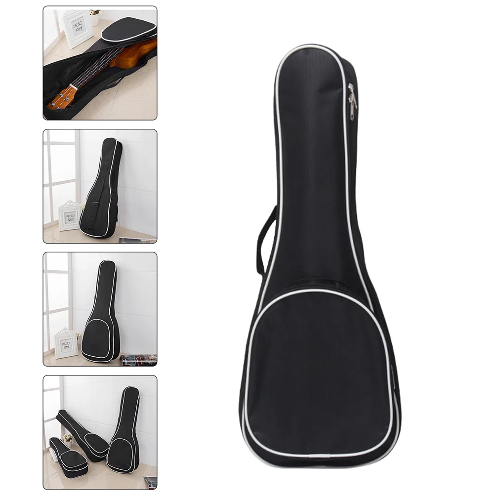 

Ukulele Bag Travel Musical Instrument Storage Pouch Guitar Oxford Cloth Portable Carrying Black Convenient