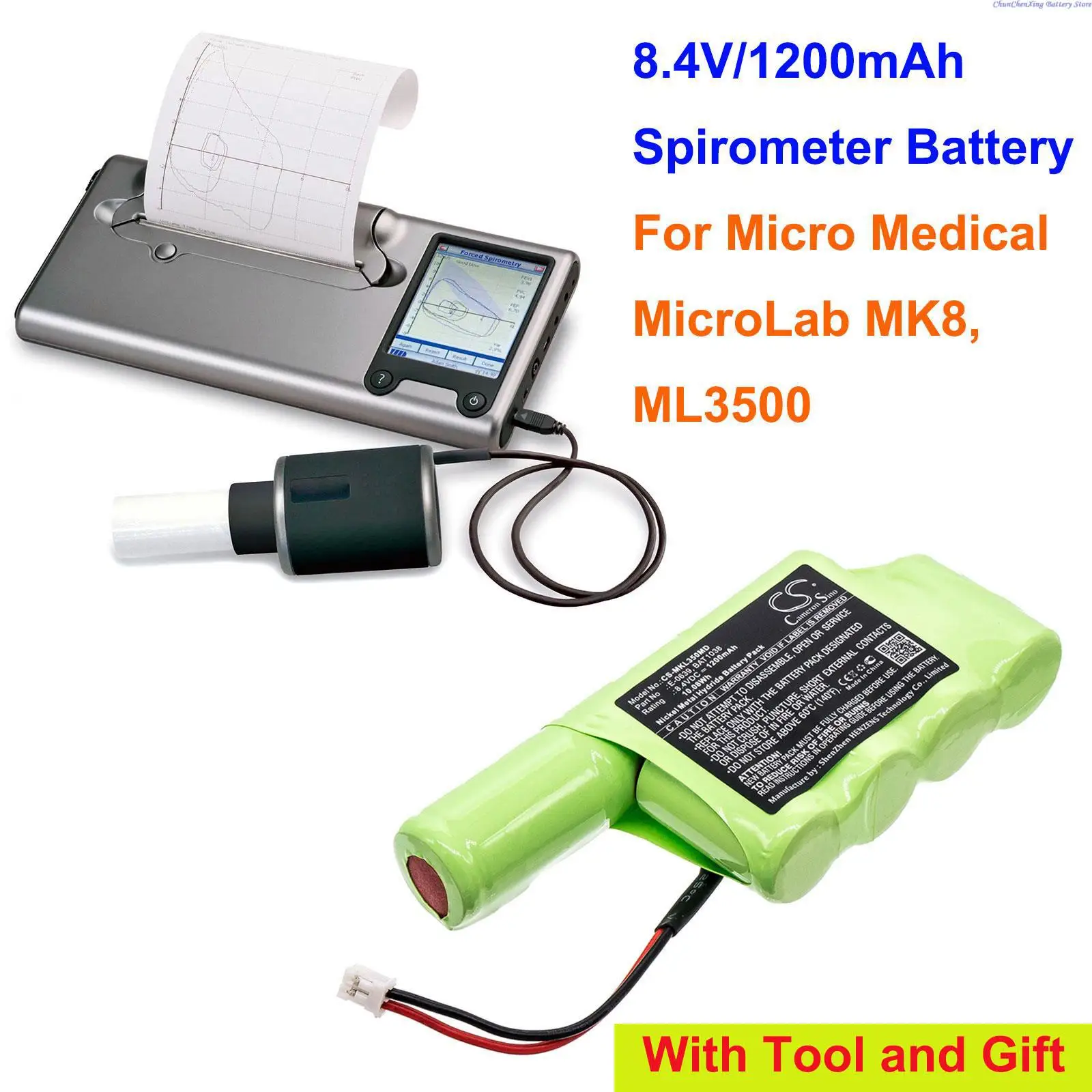 OrangeYu 1200mAh Medical Battery E-0639, 292099, BAT1038 for Micro Medical MicroLab MK8, ML3500
OrangeYu 1200mAh Medical Battery E-0639, 292099, BAT1038 for Micro Medical MicroLab MK8, ML3500