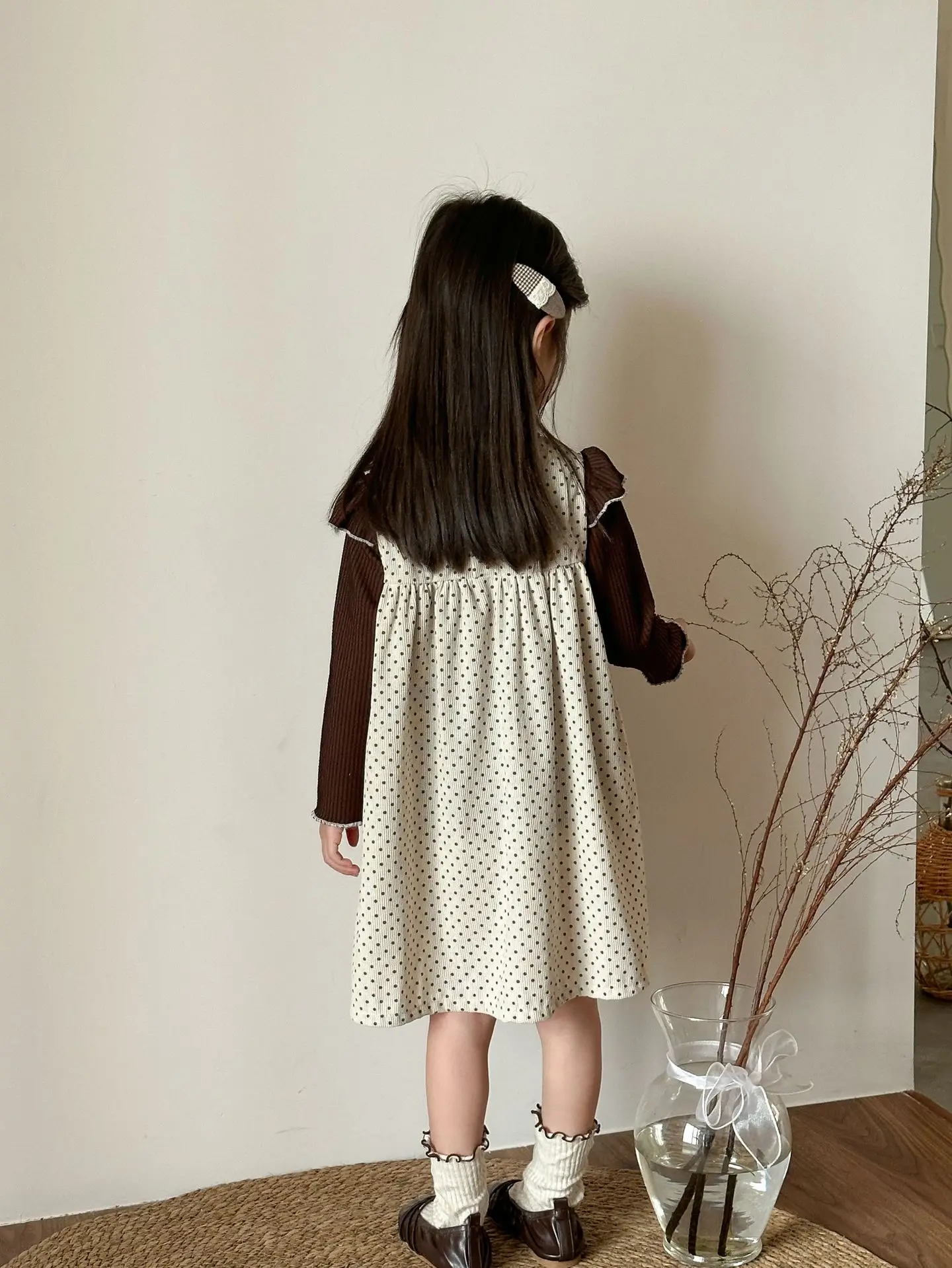 2025 Autumn New Children Sleeveless Dress Corduroy Girls Cute Polka Dot Vest Dress Kids Casual Dress Baby Girl Princess Dress 22 S70e14e5ef21e48479a51beb68f98df9bz